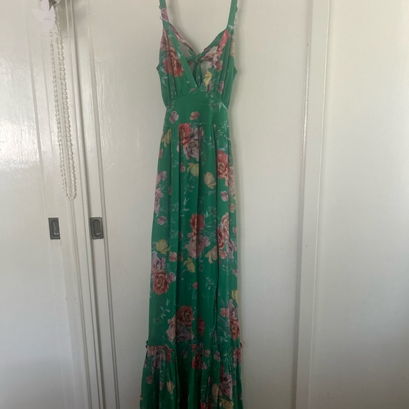 Yumi Kim Green Ruffled Wrap Maxi Dress - Picture 4 of 11